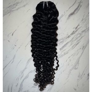 NATURAL DEEP CURL/ INDIAN TEMPLE 100% HUMAN HAIR